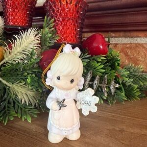 1995 Precious Moments Adorable Figurine Ornament with Gold Accent